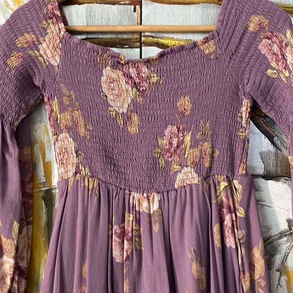 Altar'd State Off The Shoulder Floral Printed High-low Dress Women's Size S - Picture 2 of 9